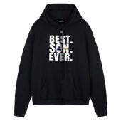 Best Son Ever Dark Side Of The Moon Pink Floyd Front Hoodie Black - OtherBrick
