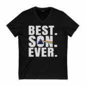 Best Son Ever Dark Side Of The Moon Pink Floyd Front Vneck Black - OtherBrick