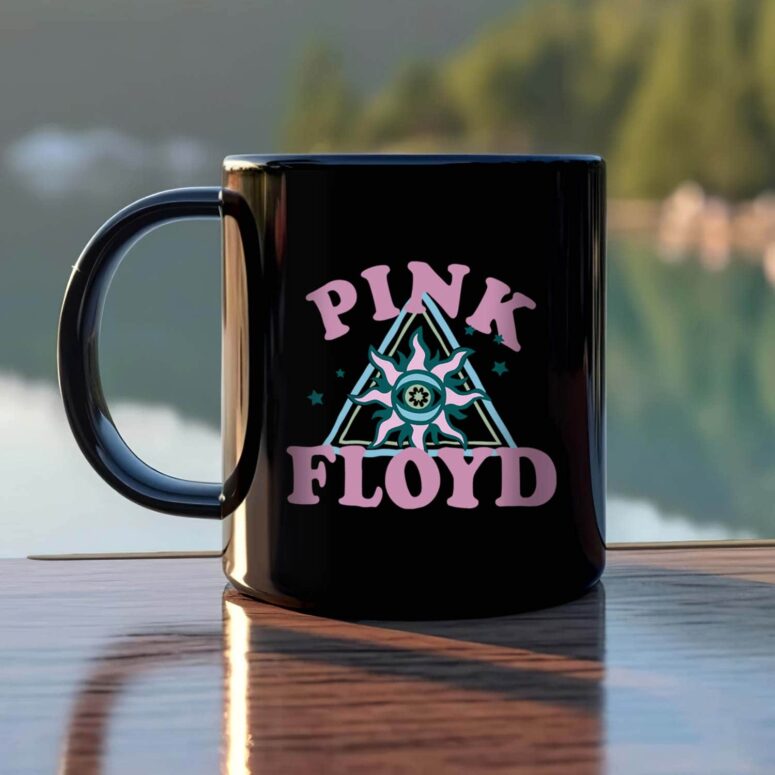 Dark Side Of Flower Pink Floyd Black Mug