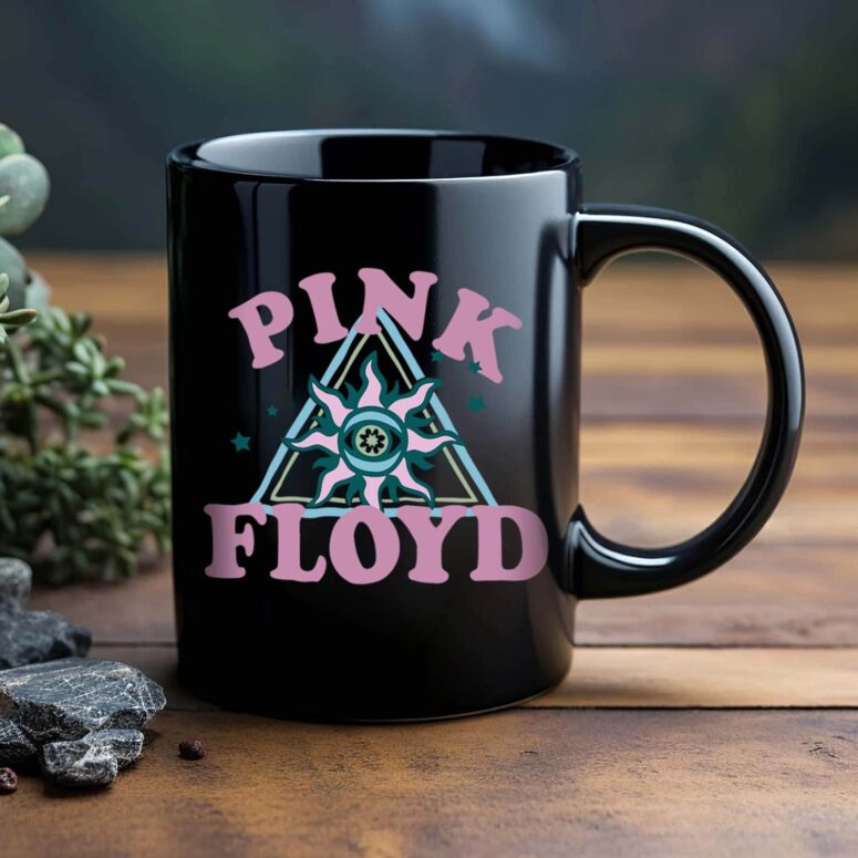 Dark Side Of Flower Pink Floyd Black Mug