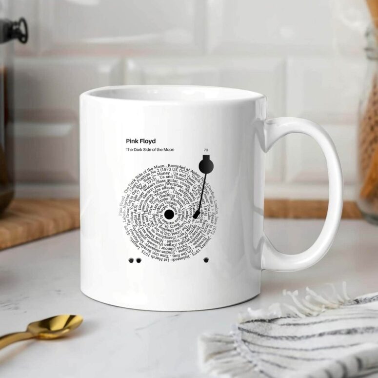 Dark Side Of The Moon Turntables Vinyl Lyric Mug