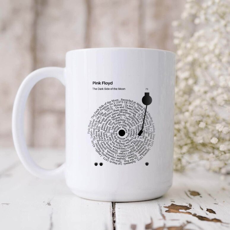 Dark Side Of The Moon Turntables Vinyl Lyric Mug