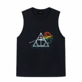 Dark Side Of The Moon X Deathly Hallows Front Tank Black - OtherBrick