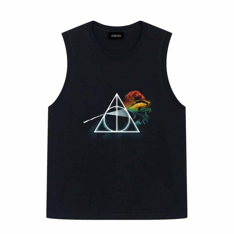 Dark Side Of The Moon x Deathly Hallows Pink Floyd Shirt