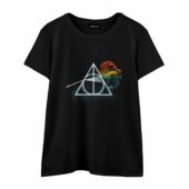 Dark Side Of The Moon X Deathly Hallows Front Wtee Black - OtherBrick