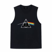 Deathly Hallows X Dark Side Of The Moon Front Tank Black - OtherBrick