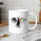 Eagle Dark Side Of The Moon Wall Art White Mug 4 - OtherBrick