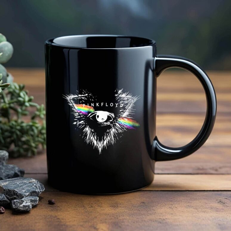 Flare Eyes Dark Side Of The Moon Pink Floyd Black Mug