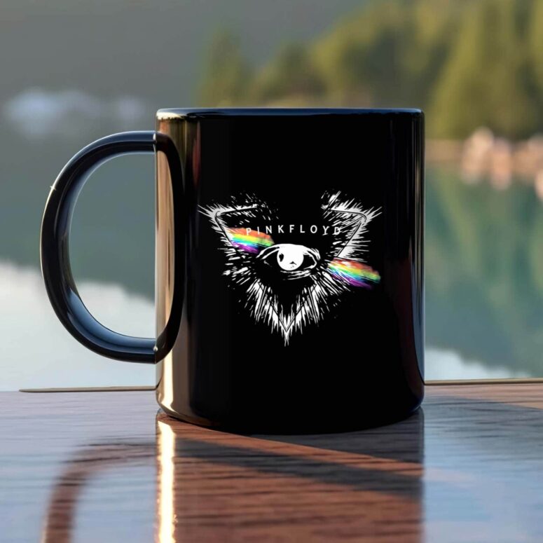 Flare Eyes Dark Side Of The Moon Pink Floyd Black Mug