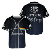 Keep Calm And Listen To Pink Floyd Dark Side Of The Moon Baseball Jersey Front Back - OtherBrick