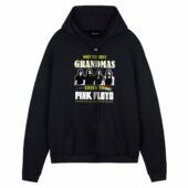 Only The Best Grandmas Listen To Pink Floyd Front Hoodie Black - OtherBrick
