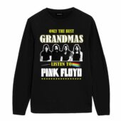 Only The Best Grandmas Listen To Pink Floyd Front Longsleeve Black - OtherBrick