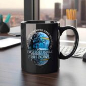 Pink Floyd Lake Reflection How I Wish You Were Here Black Mug 3 - OtherBrick