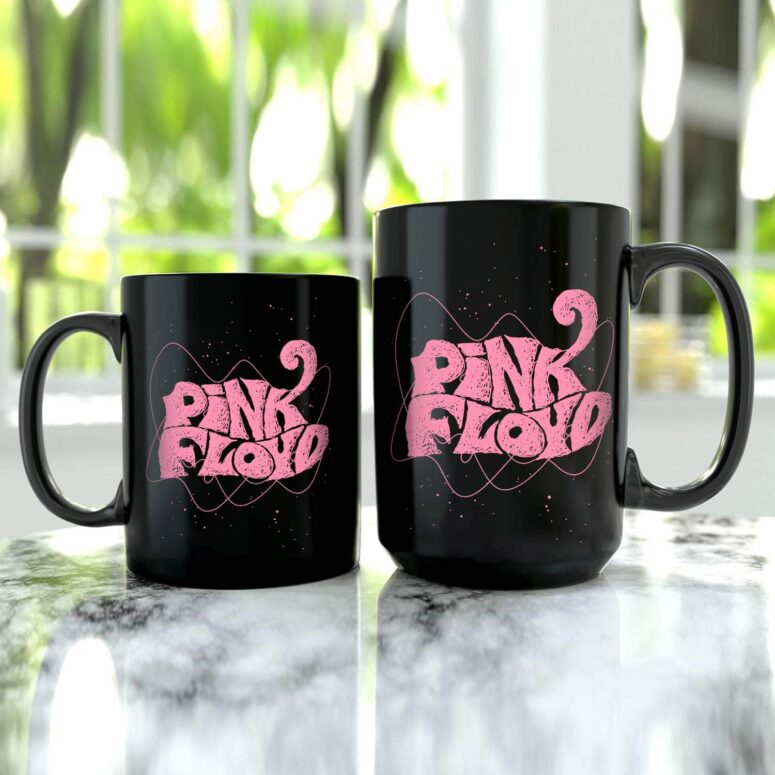Pink Floyd One Line Typography Art Mug