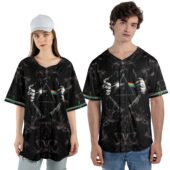 Pink Floyd Super Power X Dark Side Of The Moon Baseball Jersey Couple Front - OtherBrick