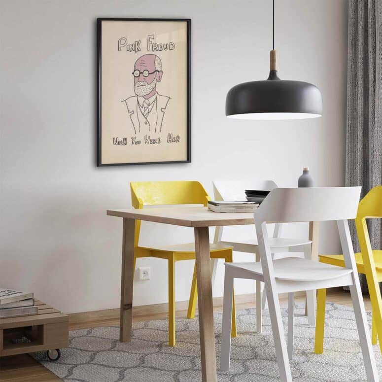 Pink Freud Wish You Were Here Illustration Poster