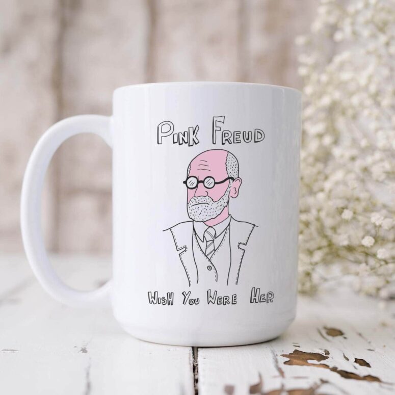 Pink Freud Wish You Were Here Mug Pink Freud Wish You Were Here Mug