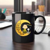 Snoopy I Love The Dark Side Of The Moon Black Mug 1 - OtherBrick