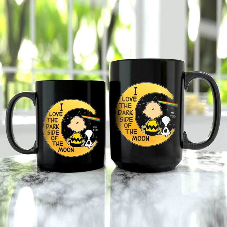 Snoopy I love the dark Side Of the Moon Mug Snoopy I love the dark Side Of the Moon Mug