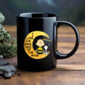 Snoopy I Love The Dark Side Of The Moon Black Mug 3 - OtherBrick