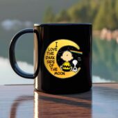Snoopy I Love The Dark Side Of The Moon Black Mug 4 - OtherBrick