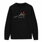 The Dark Side Of The Deathly Hallows Front Longsleeve Black - OtherBrick