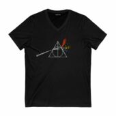 The Dark Side Of The Deathly Hallows Front Vneck Black - OtherBrick