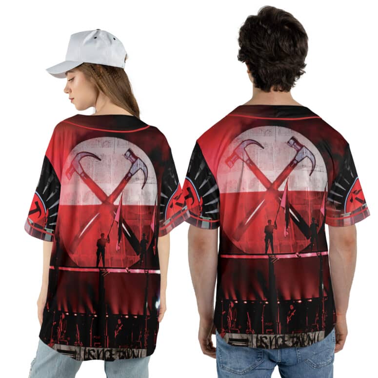 The Wall Show Pink Floyd Roger Waters Baseball Jersey The Wall Show Pink Floyd Roger Waters Baseball Jersey