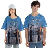 Wish You Were Here Desert Man In Bowler And Handshake Baseball Jersey Couple Front - OtherBrick