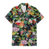 Album Icon The Wall DSOTM Pink Floyd Tropical Plants Hawaiian Shirt