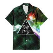 Hawaiian Shirt Front B Dark Side Of Moon Galaxy Green Hawaiian Shirt - OtherBrick