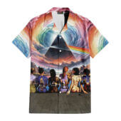 Hawaiian Shirt Front B Dark Side Of The Moon Prism Over Serene Lake Pink Floyd Back Art Hawaiian Shirt - OtherBrick