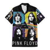 Hawaiian Shirt Front B David Gilmour Roger Waters Rick Wright Nick Mason Pink Floyd Hawaiian Shirt - OtherBrick