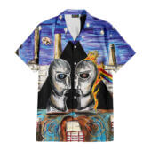 Hawaiian Shirt Front B Pink Floyd Album Cover Drawing Art Hawaiian Shirt - OtherBrick