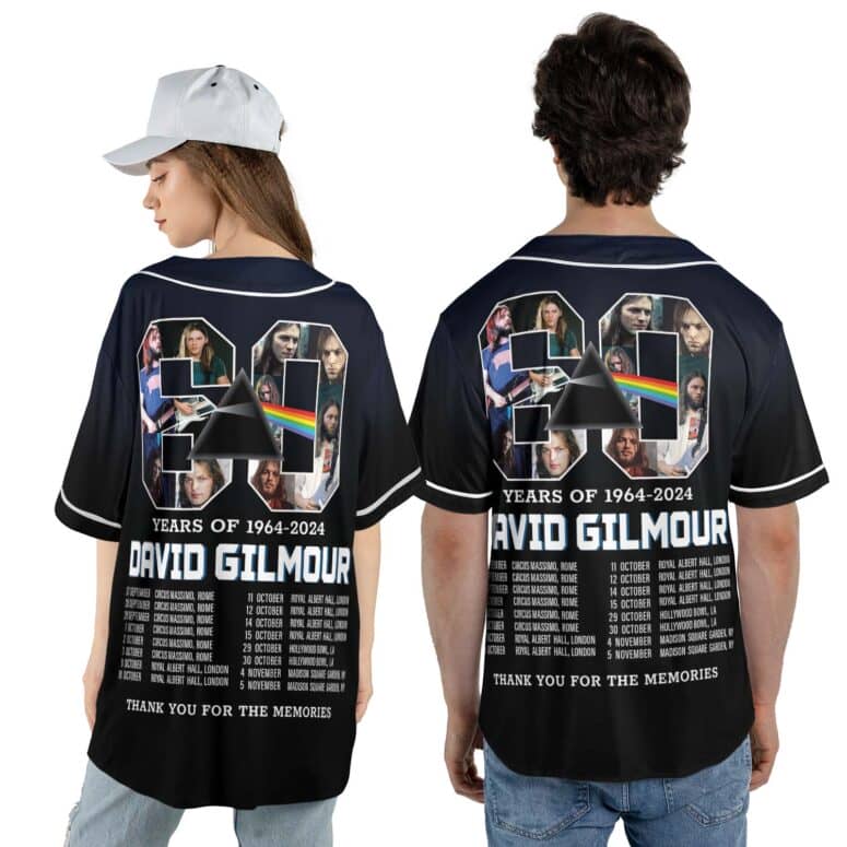 60 Years Of 1964-2024 David Gilmour Baseball Jersey 60 Years Of 1964-2024 David Gilmour Baseball Jersey
