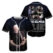 60 Years Of 1964-2024 David Gilmour Baseball Jersey