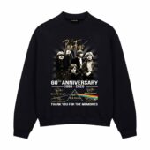 60th Anniversary 1965 – 2025 Thanks For The Memories Albums Pink Floyd Front Sweatshirt Black - OtherBrick