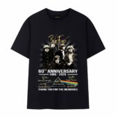 60th Anniversary 1965 – 2025 Thanks For The Memories Albums Pink Floyd Front Tshirt Black - OtherBrick
