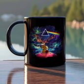 Calvin And Hobbes Looking For Dark Side Of The Moon Black Mug 3 - OtherBrick