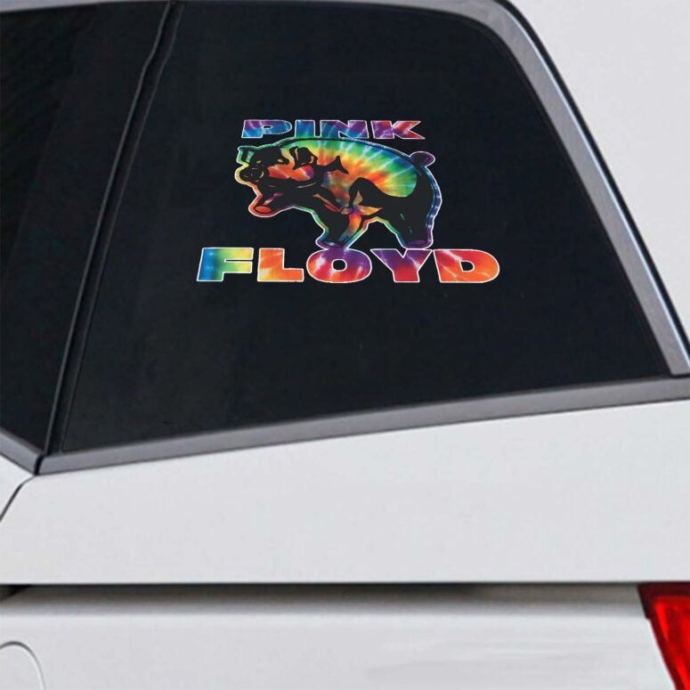 Psychedelic Animals Pig Car Pink Floyd Sticker