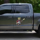 Car Decal4 Baby Groot Plays The Pink Floyd Guitar Car Sticker - OtherBrick