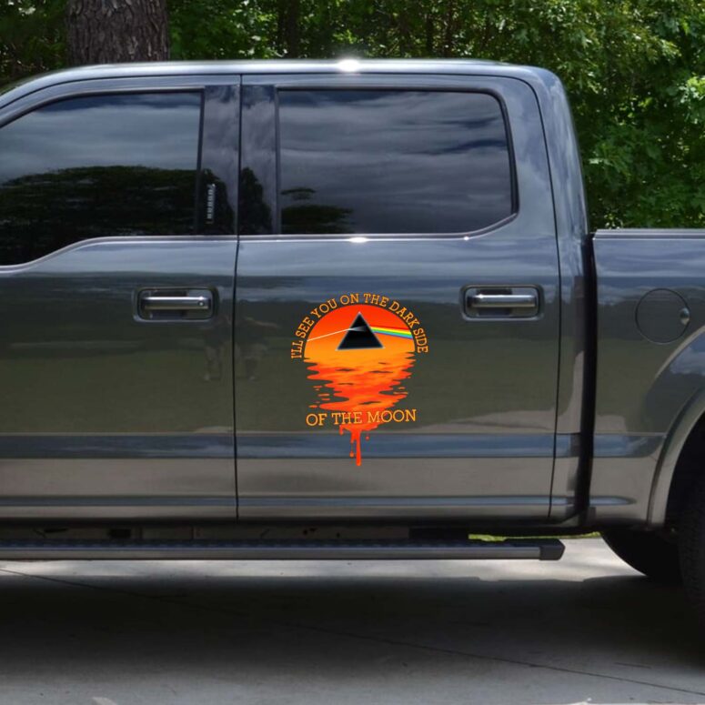 Brain Damage I’ll See You On The Dark Side Of The Moon Car Sticker Brain Damage I’ll See You On The Dark Side Of The Moon Car Sticker