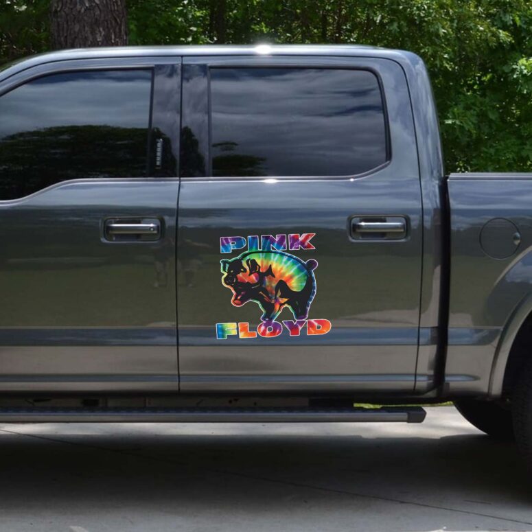 Psychedelic Animals Pig Car Pink Floyd Sticker