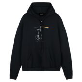Cat Dark Side Of The Moon Pink Floyd Front Hoodie Black - OtherBrick
