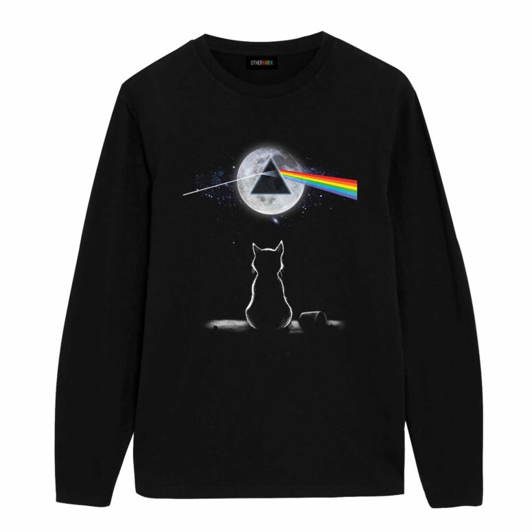 Cat Looking The Dark Side Of The Moon Pink Floyd Shirt Cat Looking The Dark Side Of The Moon Pink Floyd Shirt