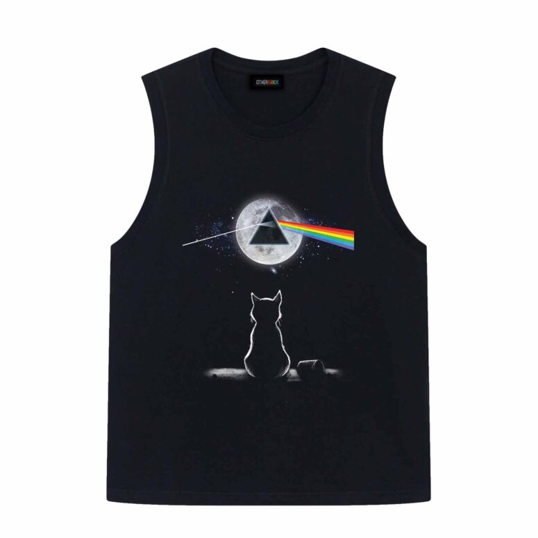 Cat Looking The Dark Side Of The Moon Pink Floyd Shirt Cat Looking The Dark Side Of The Moon Pink Floyd Shirt