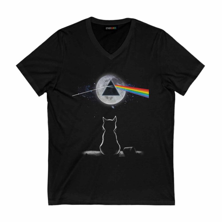 Cat Looking The Dark Side Of The Moon Pink Floyd Shirt Cat Looking The Dark Side Of The Moon Pink Floyd Shirt