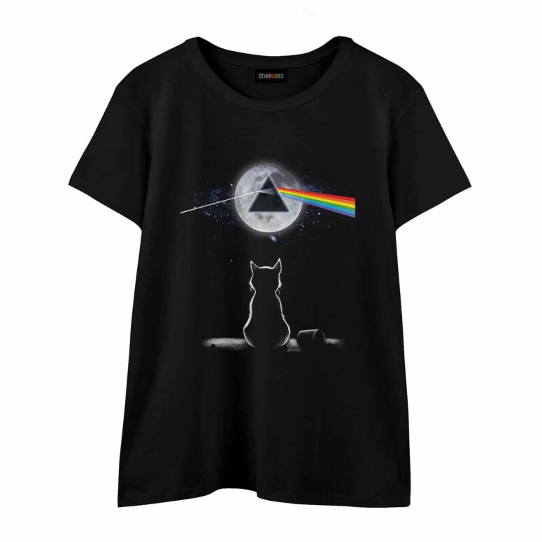 Cat Looking The Dark Side Of The Moon Pink Floyd Shirt Cat Looking The Dark Side Of The Moon Pink Floyd Shirt