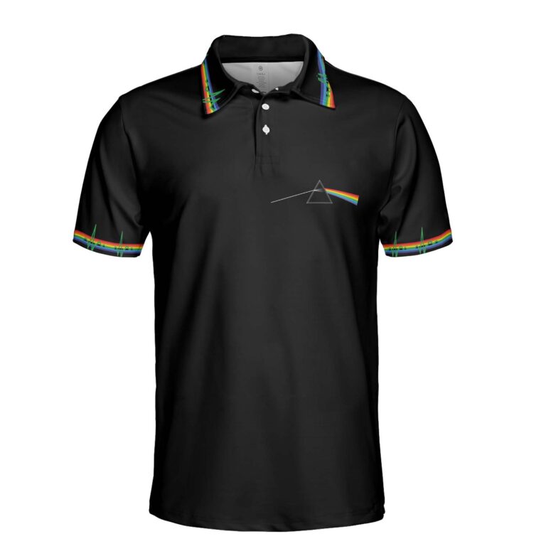 Dark Side Of The Moon Heart Beat Pink Floyd Polo Shirt