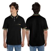 Dark Side Of The Moon Heart Beat Polo Man Front Back - OtherBrick